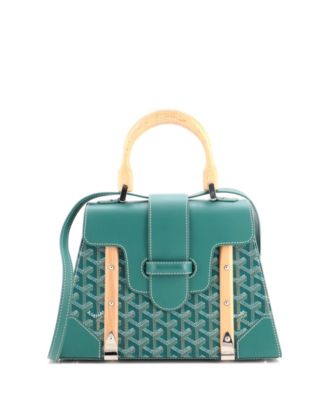 PM Saigon Top Handle Bag Coated Canvas with Leather