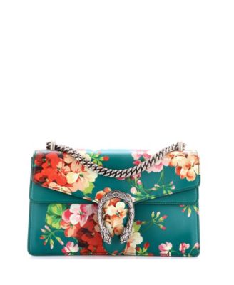 Small Dionysus Bag Blooms Print Leather