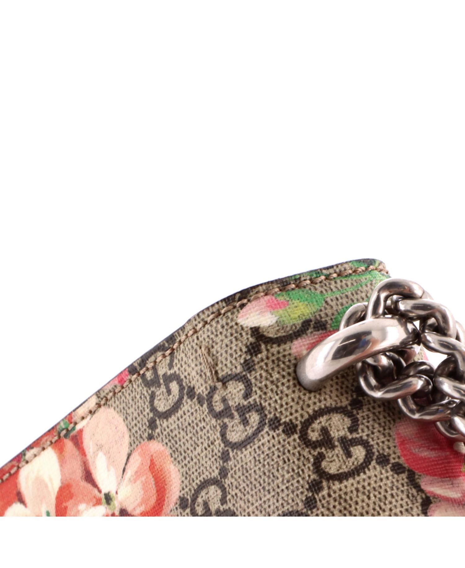Mini Dionysus Bag Blooms Print GG Coated Canvas