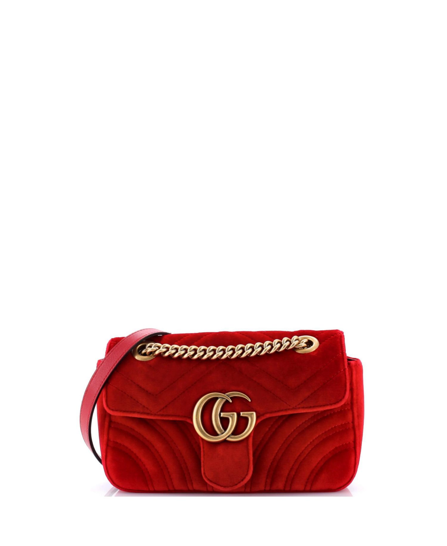Mini GG Marmont Flap Bag Matelasse Velvet