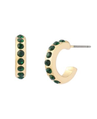 London Faux-Stone Signature Huggie Earrings