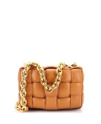 Cassette Chain Crossbody Bag Padded Maxi Intrecciato Leather