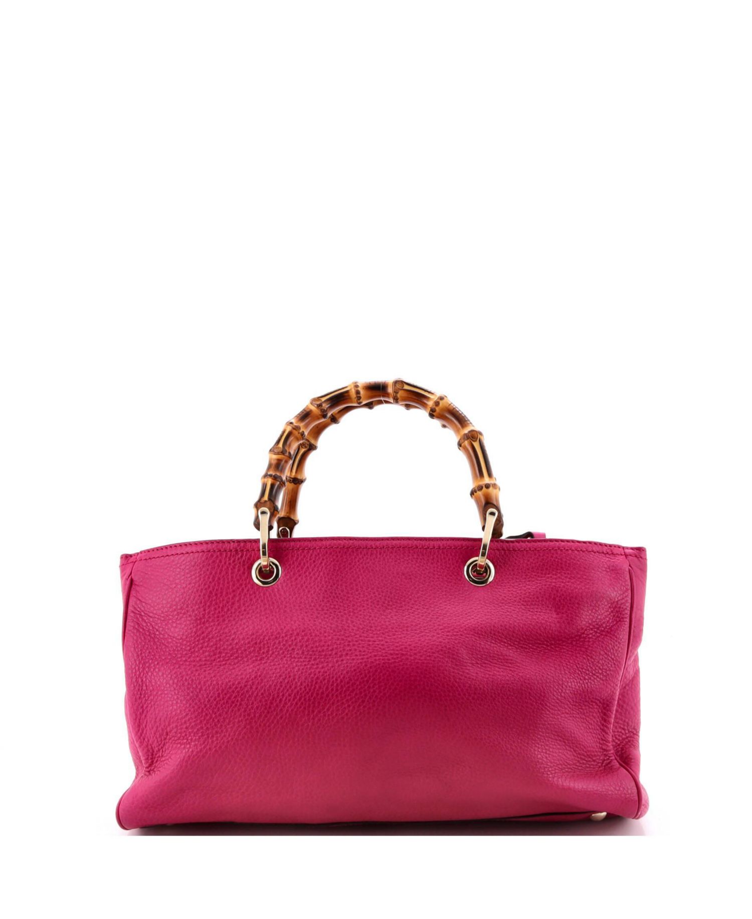 Medium Bamboo Shopper Tote Leather