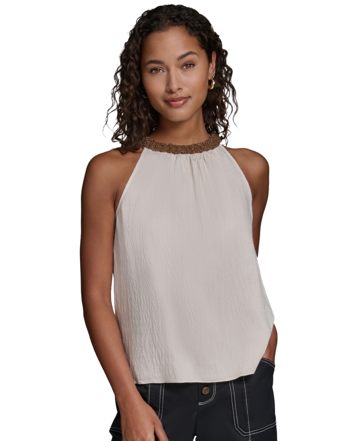 Karl Lagerfeld Paris Women's Halter Neck Top