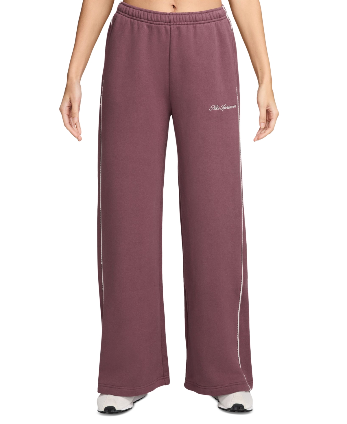 Nike Studio Fleece Women's Mid-Rise Wide-Leg Scallop Pants