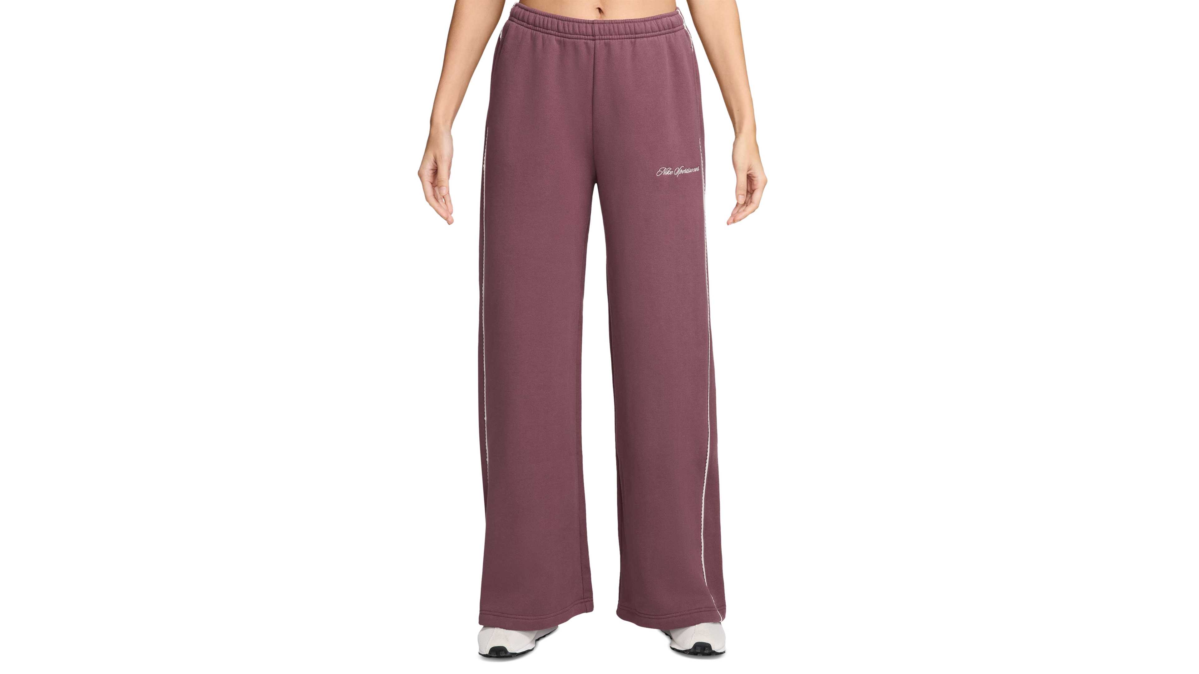 Nike Studio Fleece Women's Mid-Rise Wide-Leg Scallop Pants