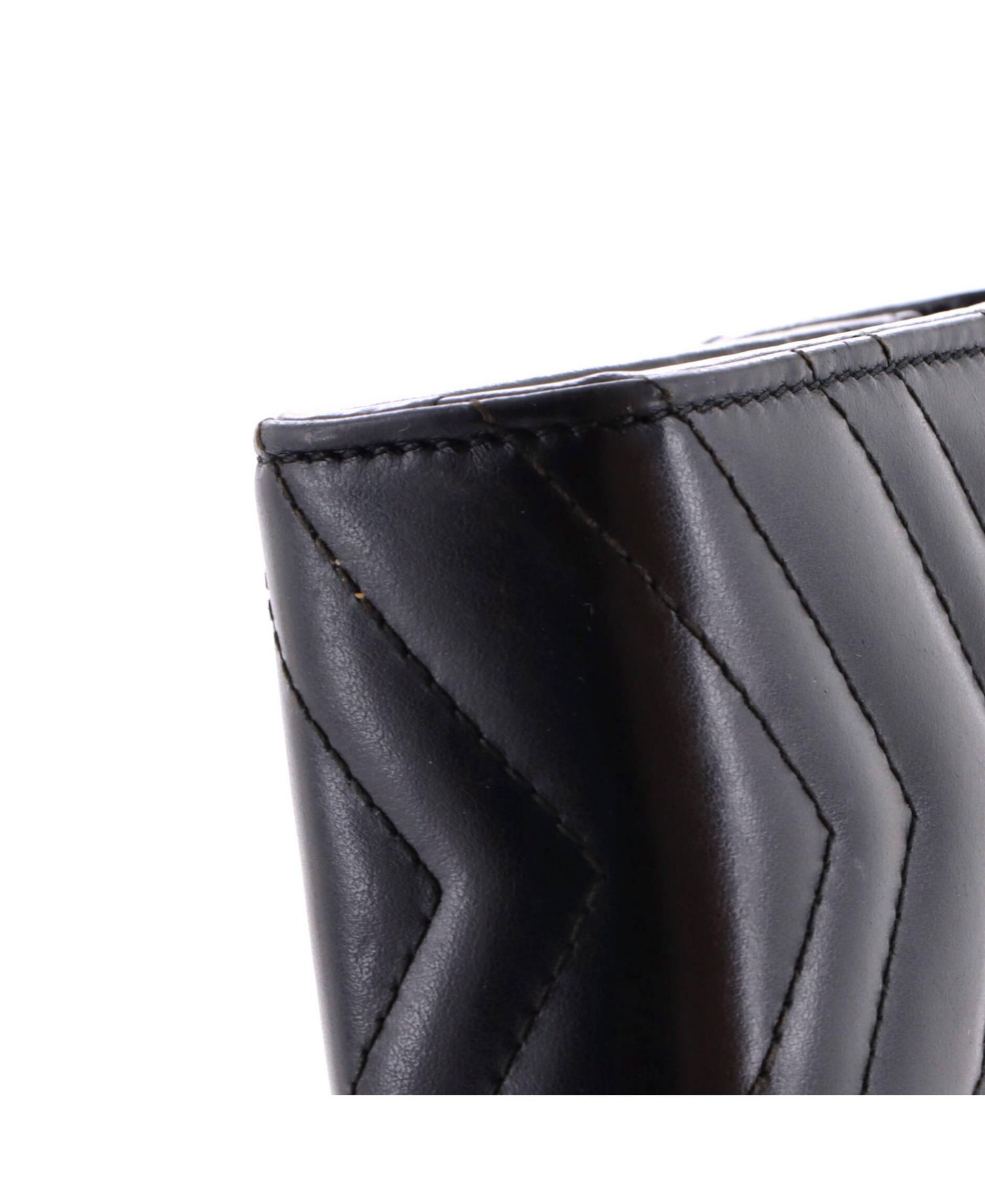 Mini GG Marmont Chain Wallet Matelasse Leather