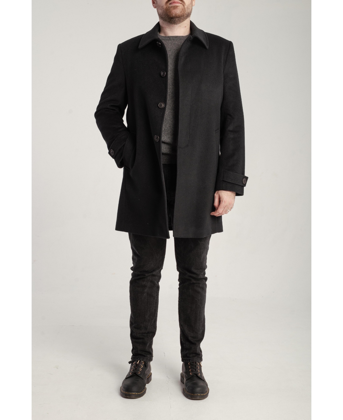 1982 Men's Cashmere Single Breasted Coat