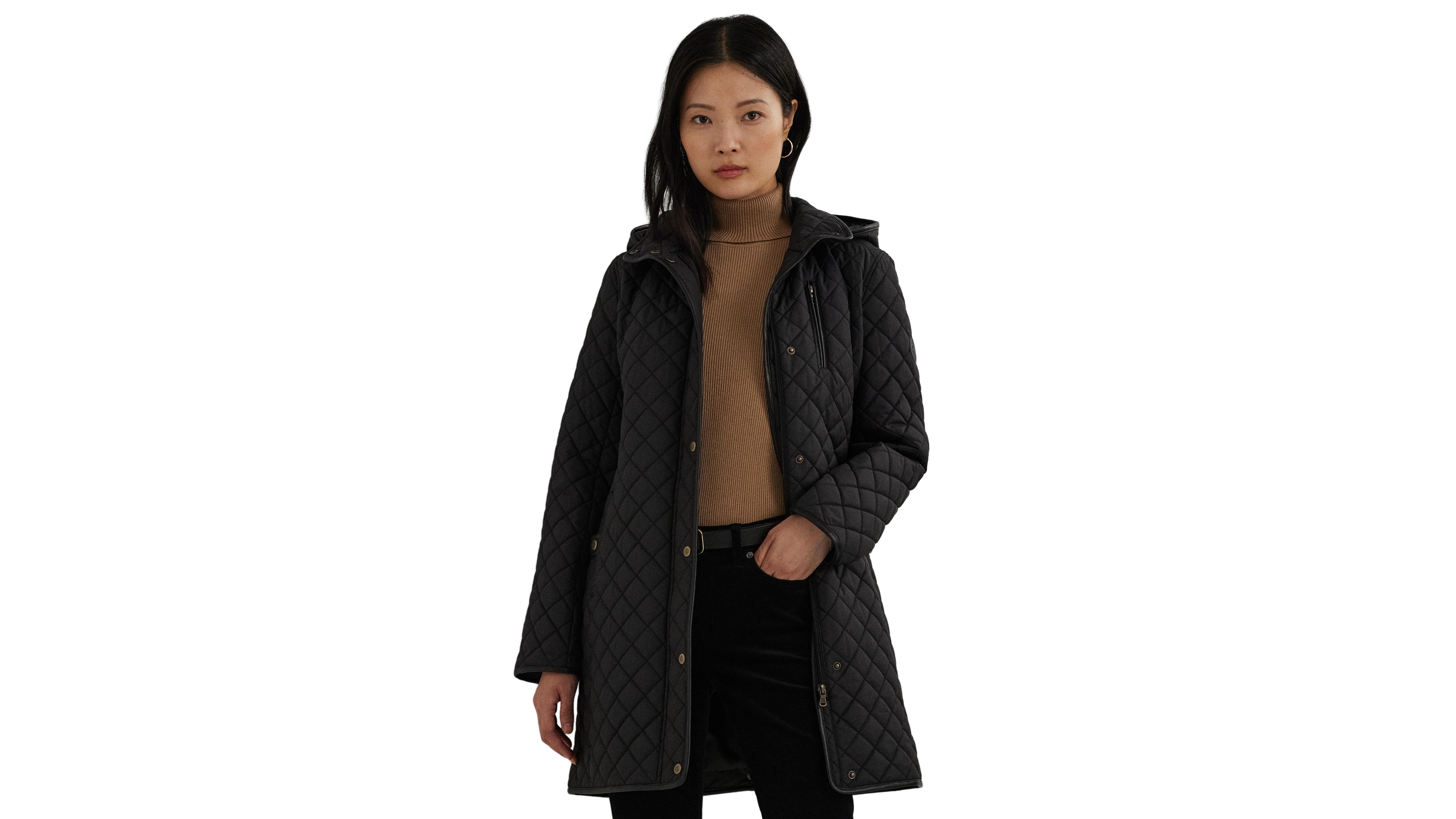Lauren Ralph Women's Hooded Quilted Coat