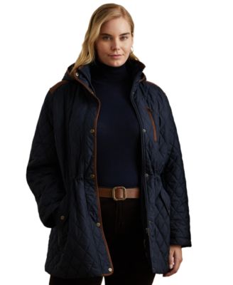 Plus Size Hooded Anorak Quilted Coat, Created for Macy's