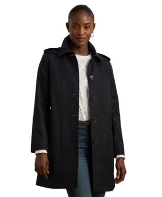 Women's Hooded Water-Resistant A-Line Raincoat, Created for Macy's