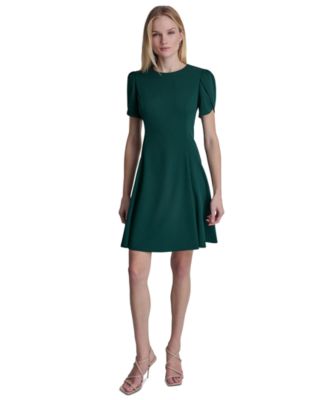 Women's Tulip-Sleeve Fit and Flare Dress