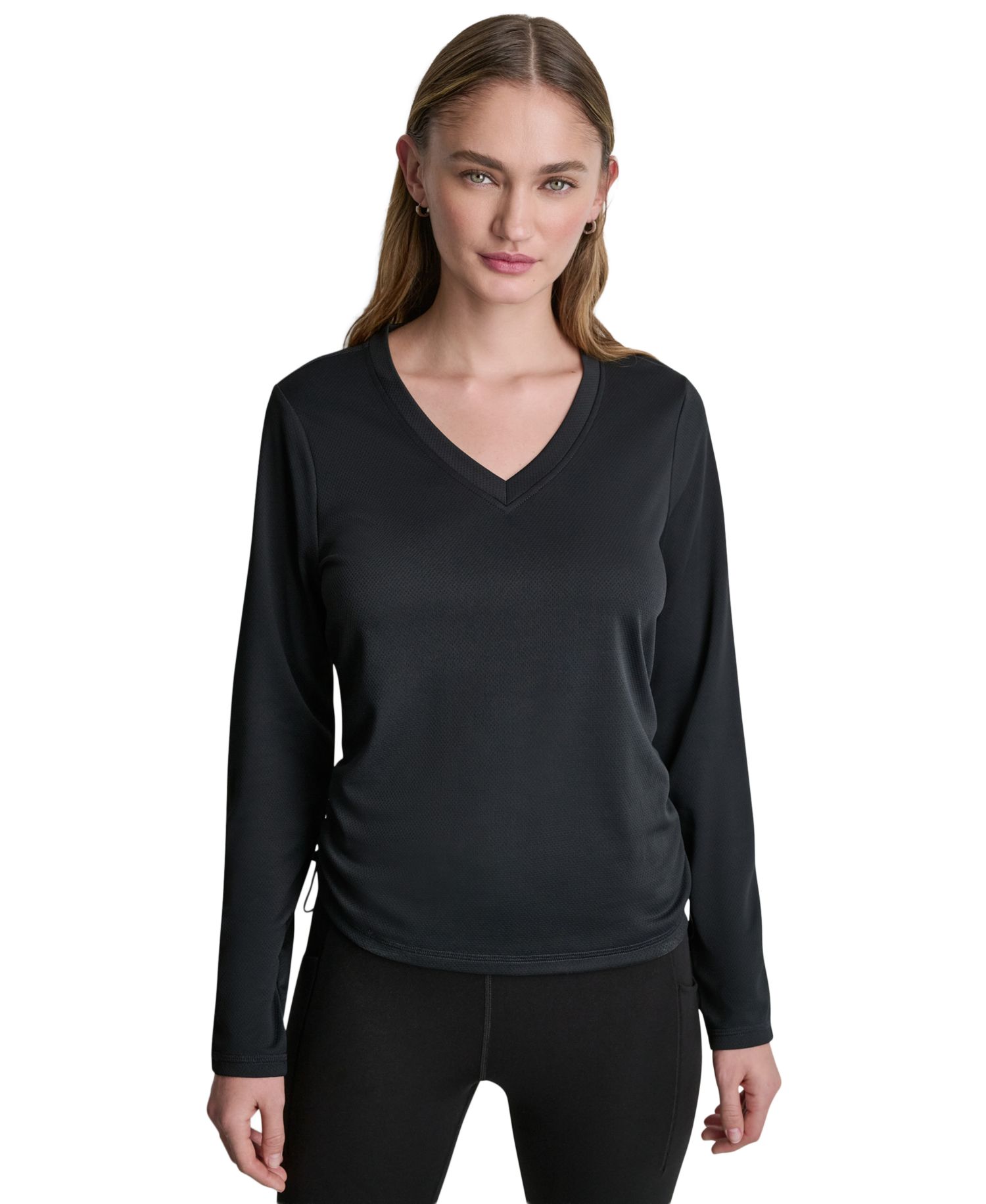 Women's Long-Sleeve Ruched Tech Top