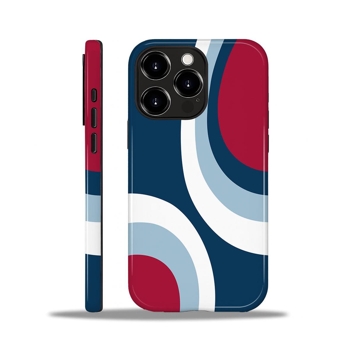 Lisen Modern Curve Dual-Layer Anti-Slip Grip Protective Phone Case Compatible with Apple iPhone 17 Pro - Modern curve for iphone 15 pro max