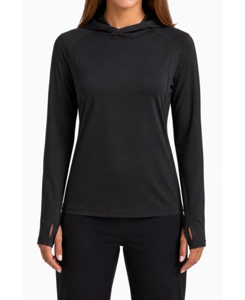 Женское худи Spyder Sunbeam Hooded Long-Sleeve, цвет: Чёрный
