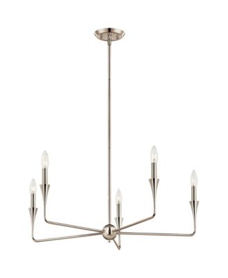 Alvaro 30 1/4" Wide 5-Light Polished Nickel Chandelier