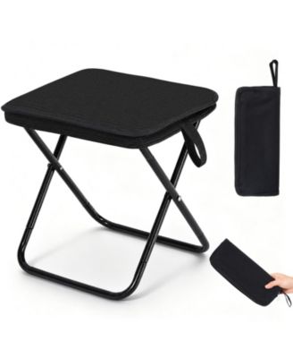 Portable Folding Stool Collapsible Chair Adults Underarm Bag Mesh Pocket Heavy Duty