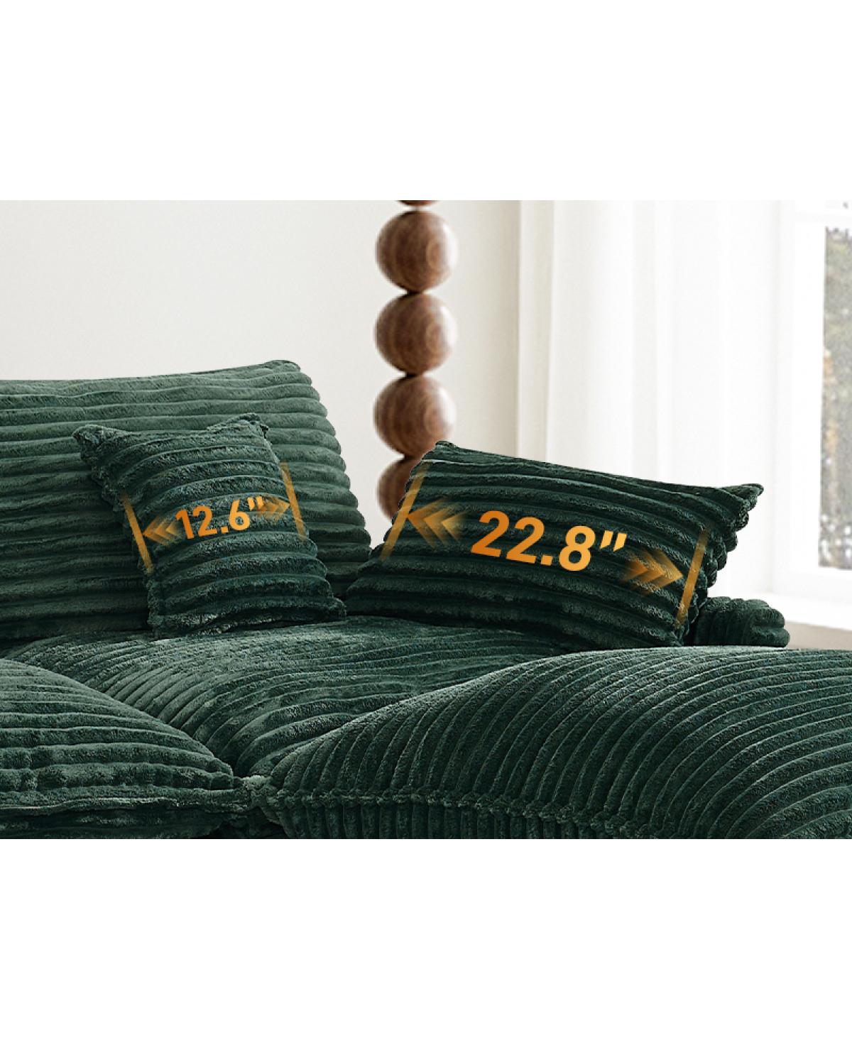 Streamdale Furniture 141" 7-Piece Sofa Set with Console, Coffee Table and 6 Pillows