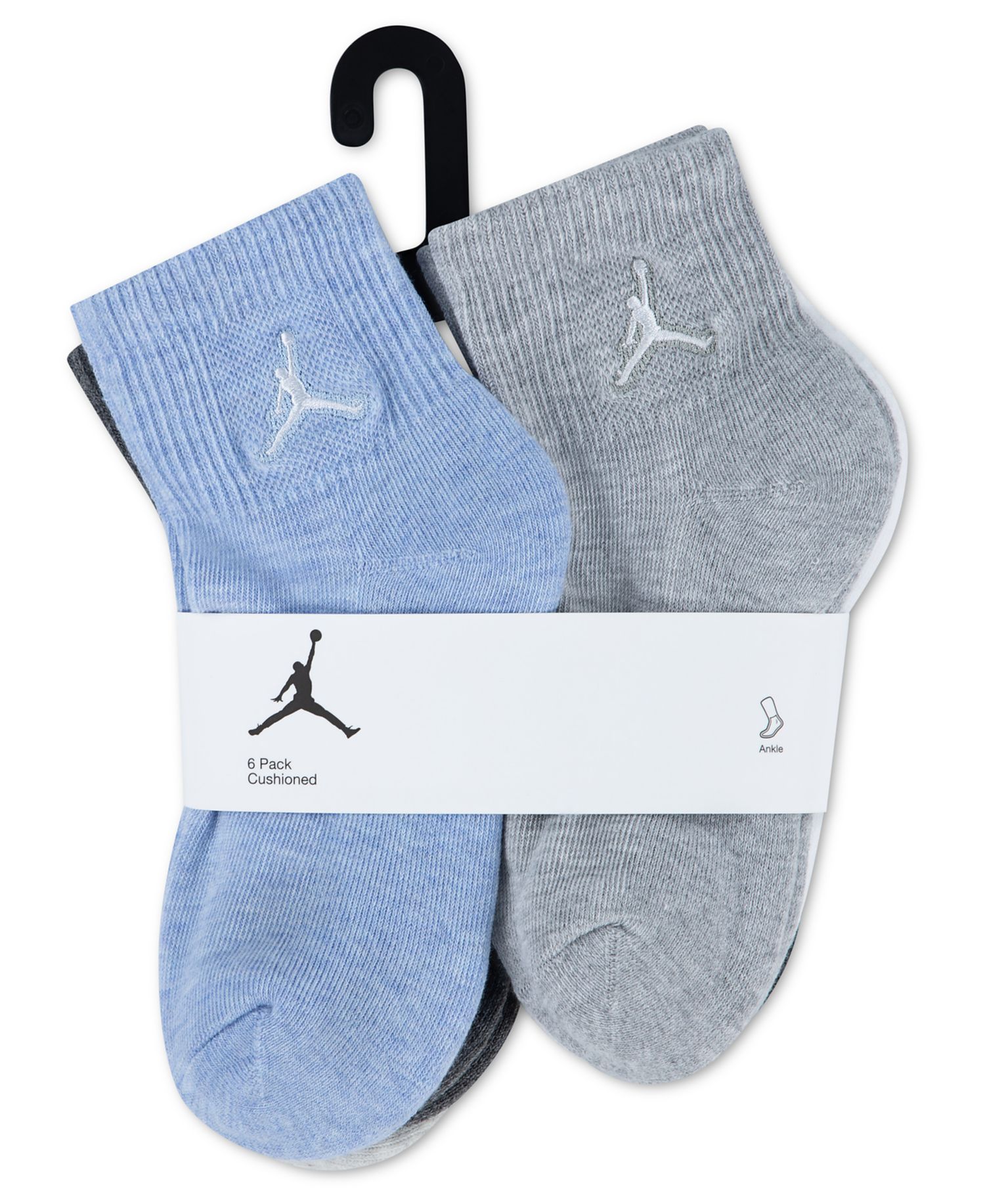 Boys' and Girls' Everyday Essentials Cushioned Ribbed Ankle Socks, 6-Pack