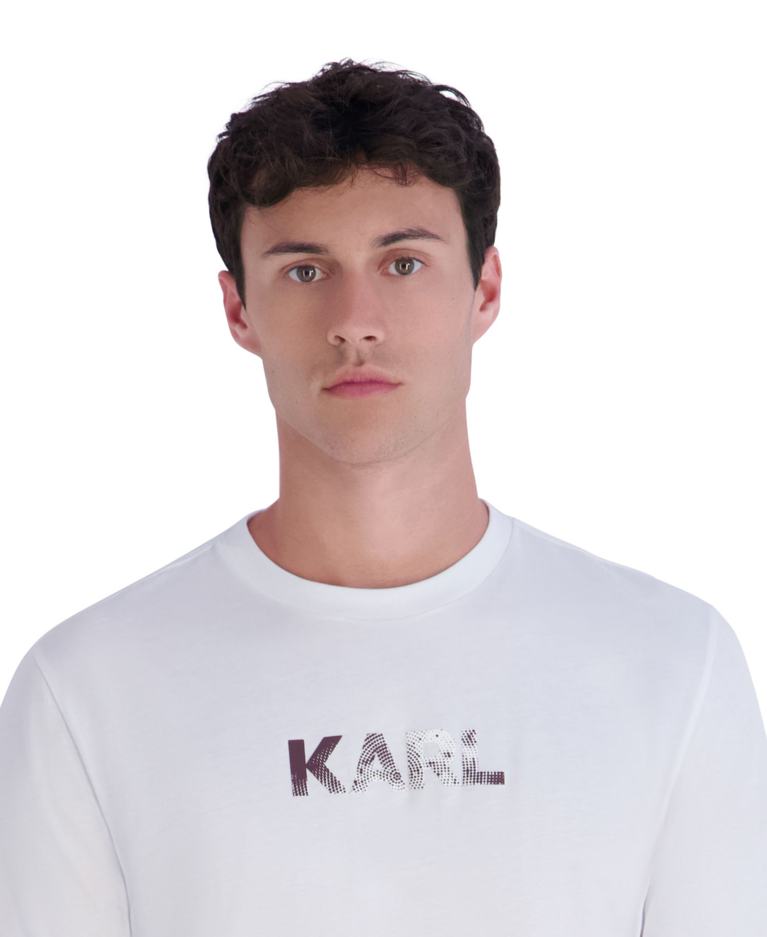Men's Embossed Karl Crewneck Modern-Fit T-Shirt