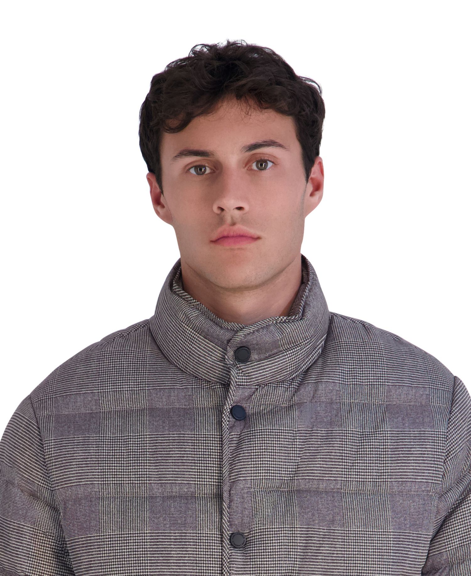 Men's Plaid Lightweight Puffer Jacket