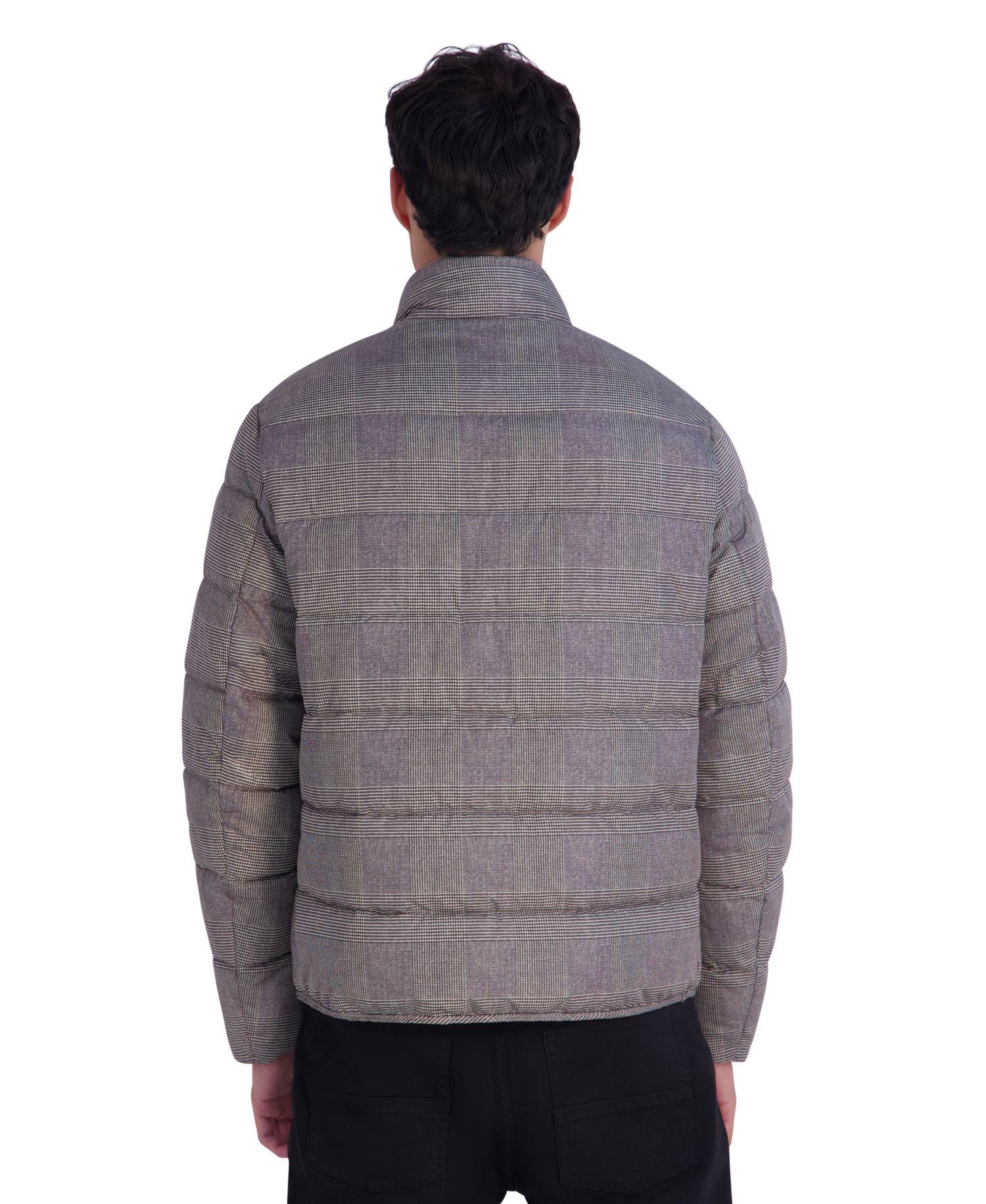 Men's Plaid Lightweight Puffer Jacket