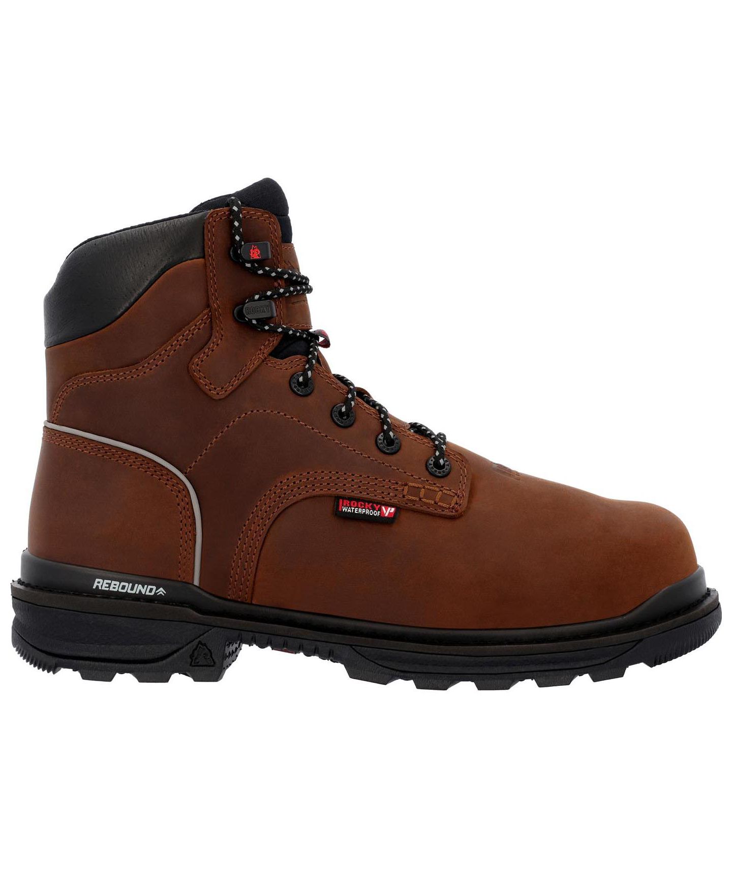 Мужские ботинки ROCKY Rams Horn Composite Toe Internal Met Guard Work Boot, цвет: Crazy Horse — фото 4
