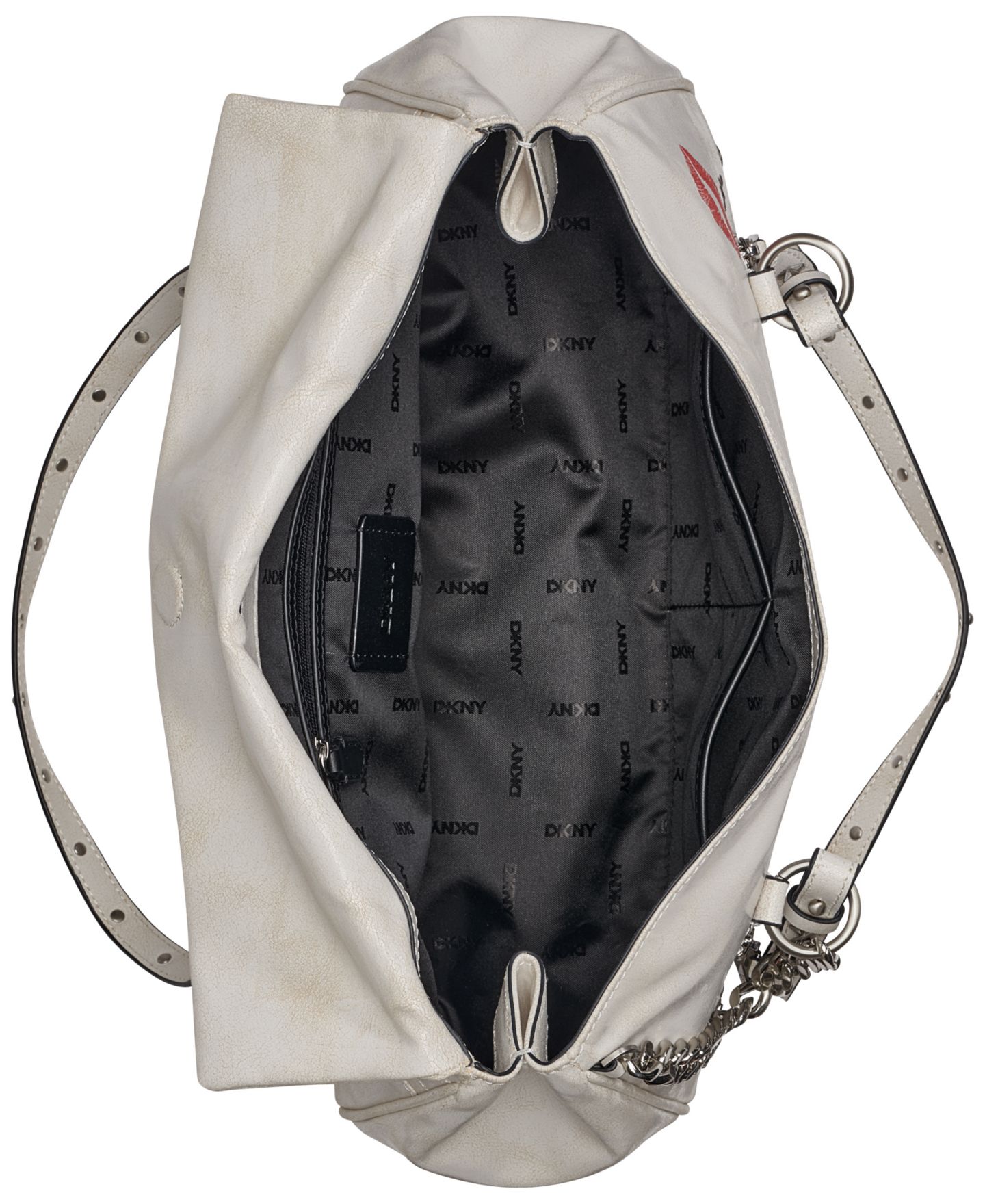 Женская сумка DKNY Skye Multi-Pocket Large Satchel Handbag, цвет: Зефирный — фото 4