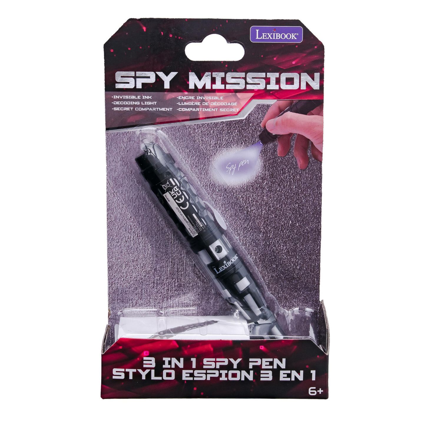 Детская игрушка Lexibook Spy Mission Invisible Ink UV Decoding Light Pen, Ages 6+ — фото 5