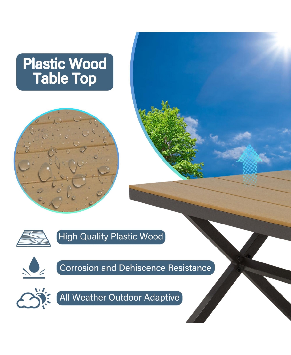 Mondawe Fully Assembled Outdoor Side Table