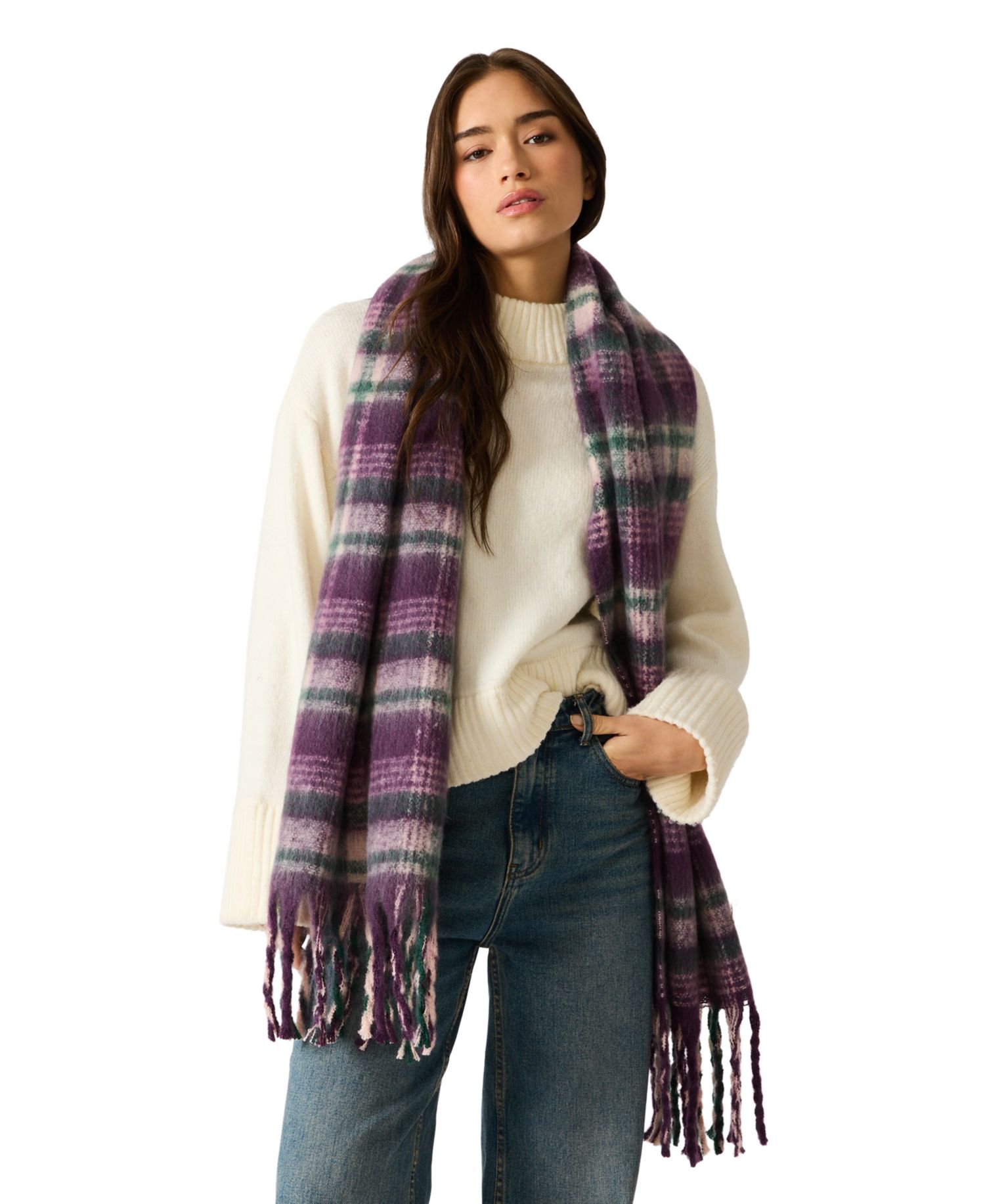 Weathered Plaid Lofty Scarf