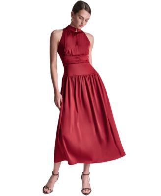 Women's Mock Neck Maxi Dress