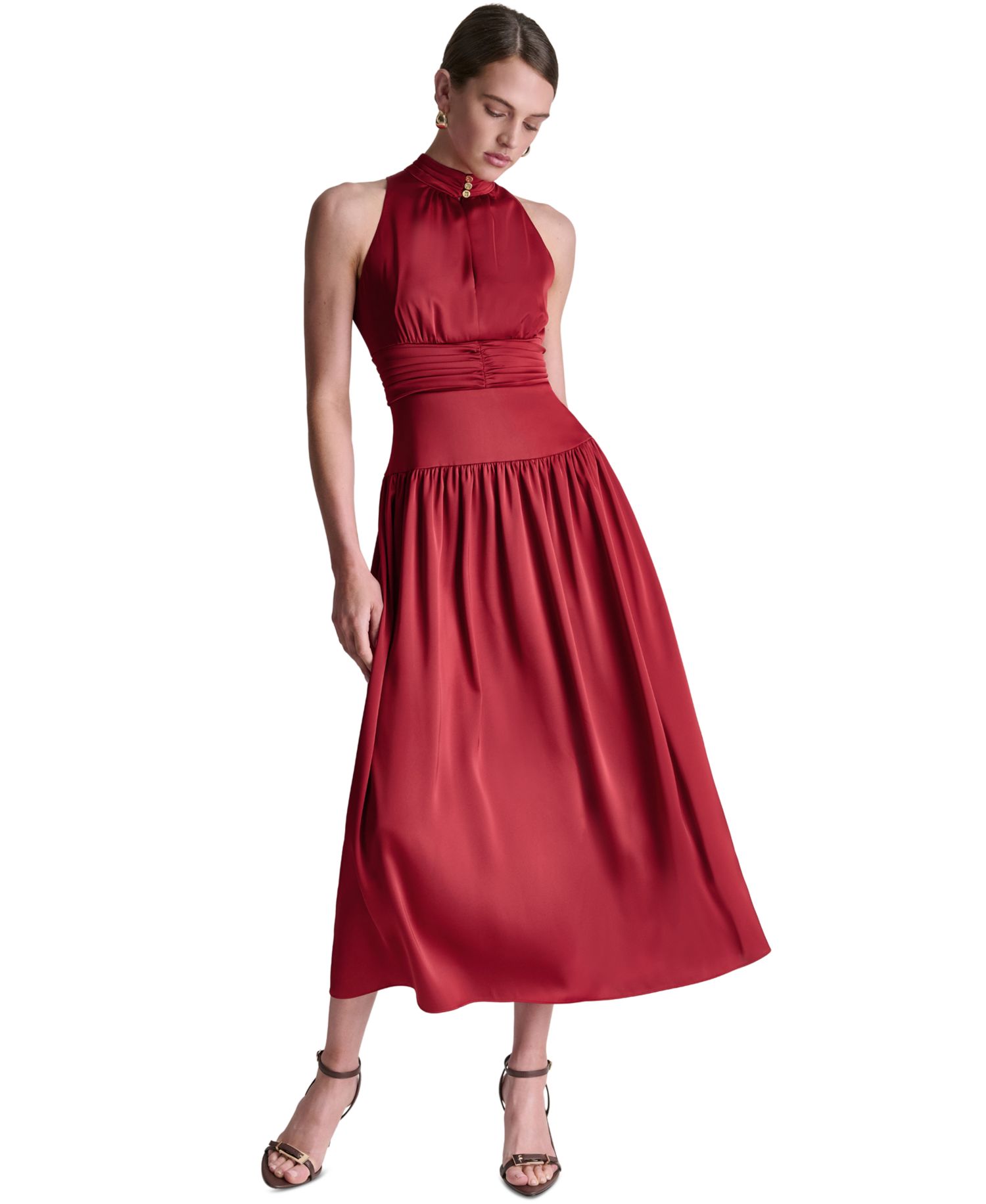 Women's Mock Neck Maxi Dress