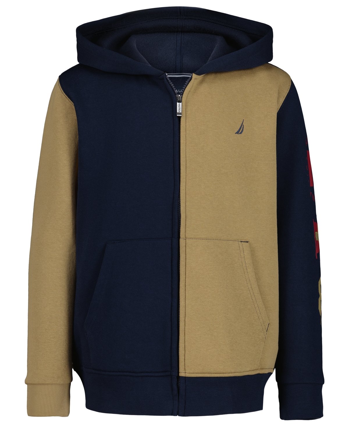 Nautica Men's Colorblocked Zip Fleece Hoodie