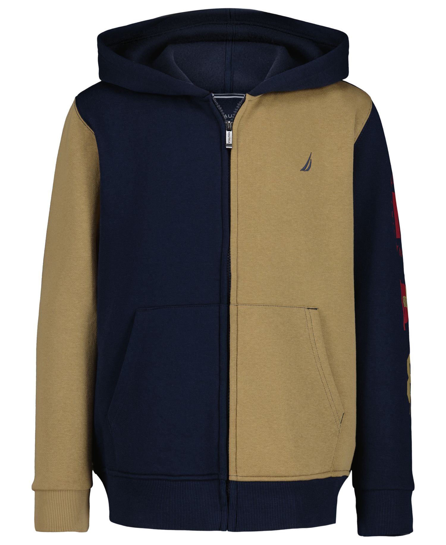 Men's Colorblocked Zip Fleece Hoodie