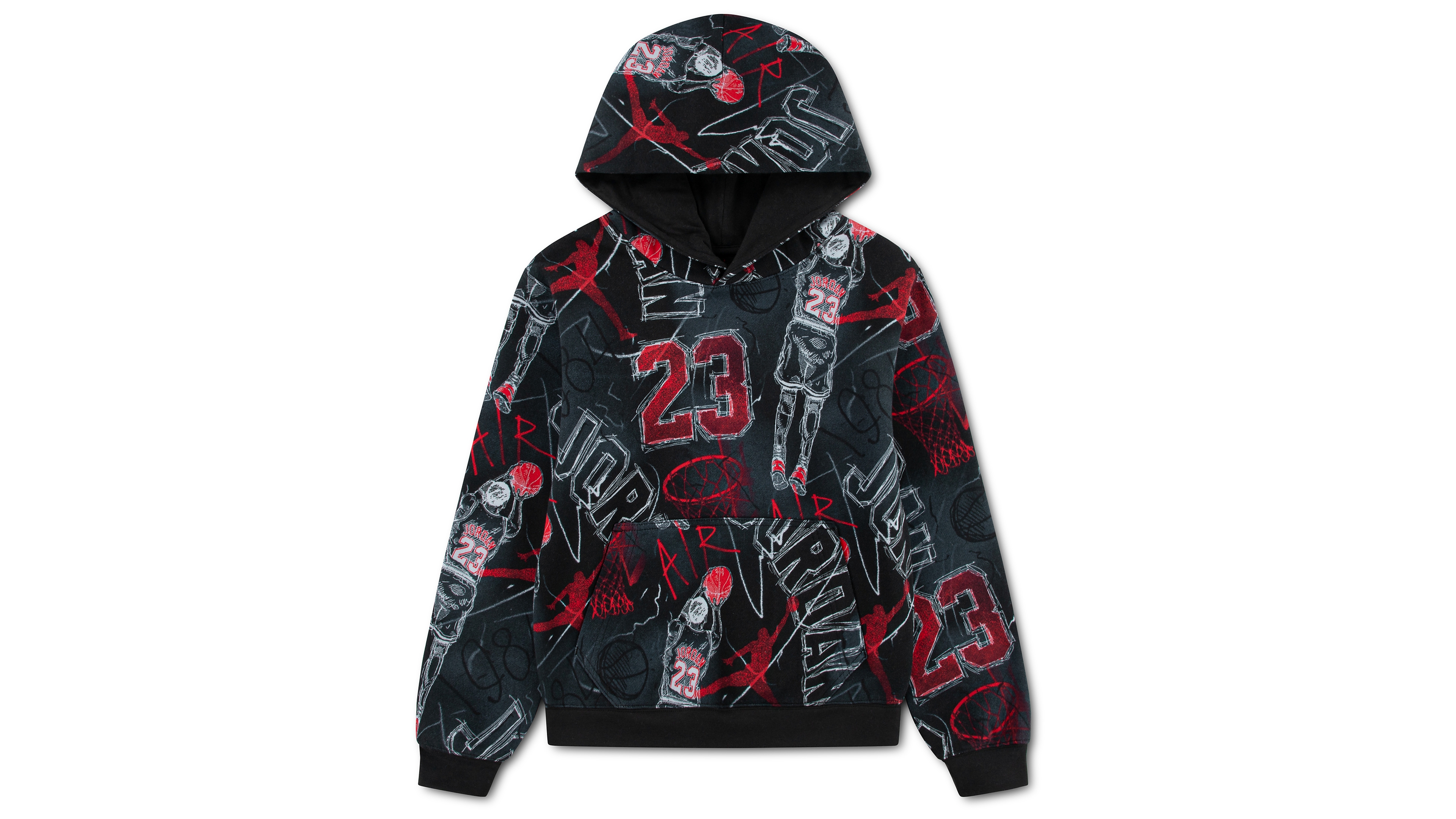Jordan Boys' 4-20 Notebook Doodle-Print Long-Sleeve Hooded Pullover Hoodie