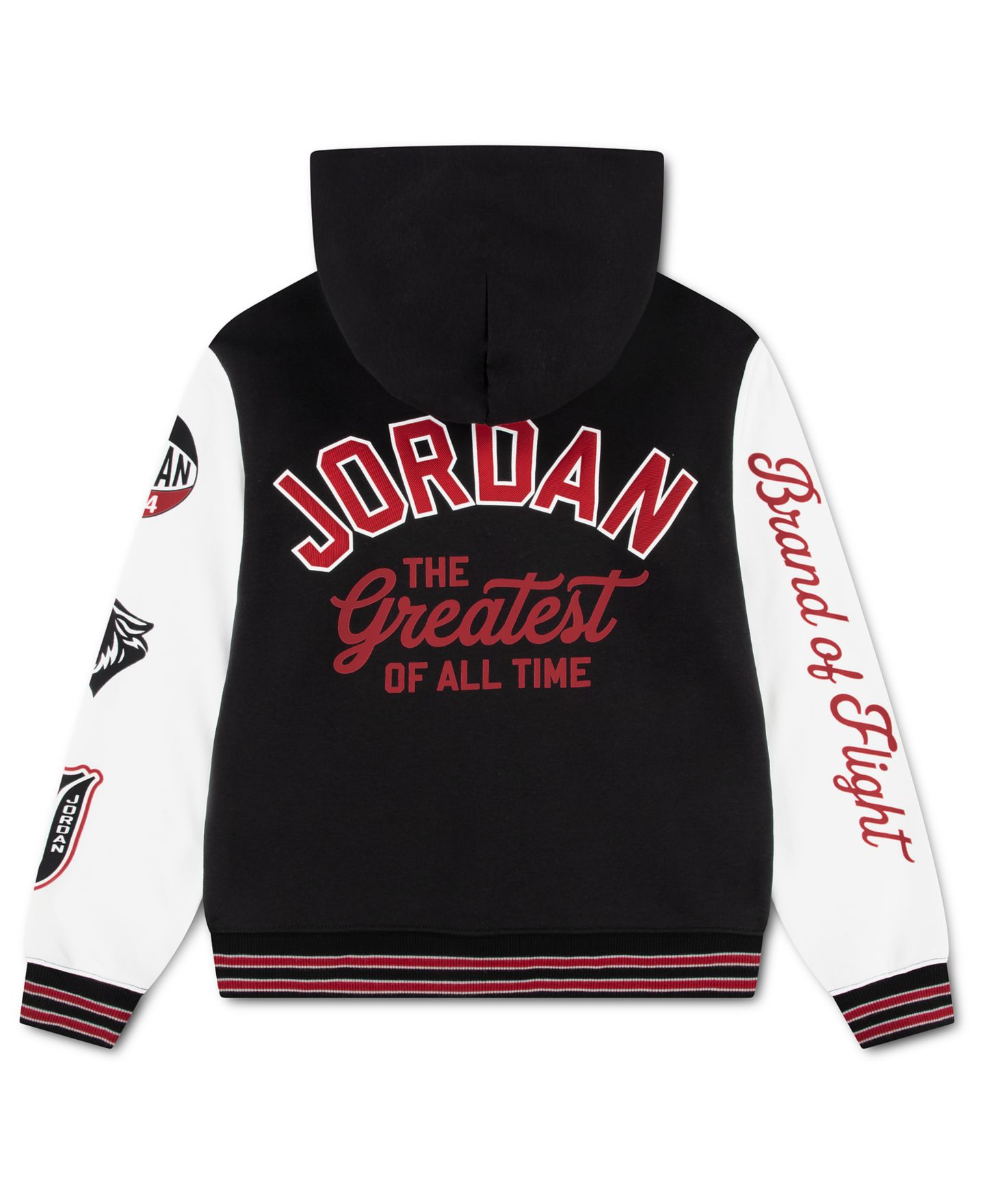 Худи Jordan Royal Court Cotton-Blend Graphic Pullover для мальчиков, цвет: Чёрный — фото 2