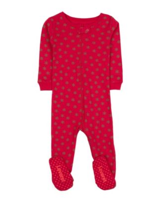 Toddler Unisex ( 2T TO 5T ) Footed Cotton Holiday Pajamas