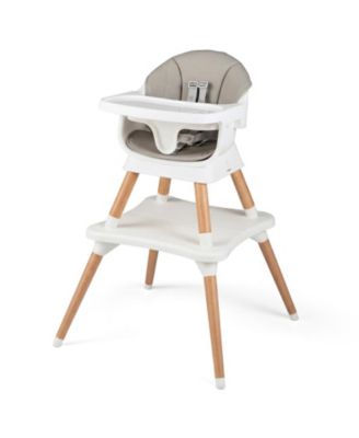Convertible Wipe Clean Wooden Beech Legs High Chair