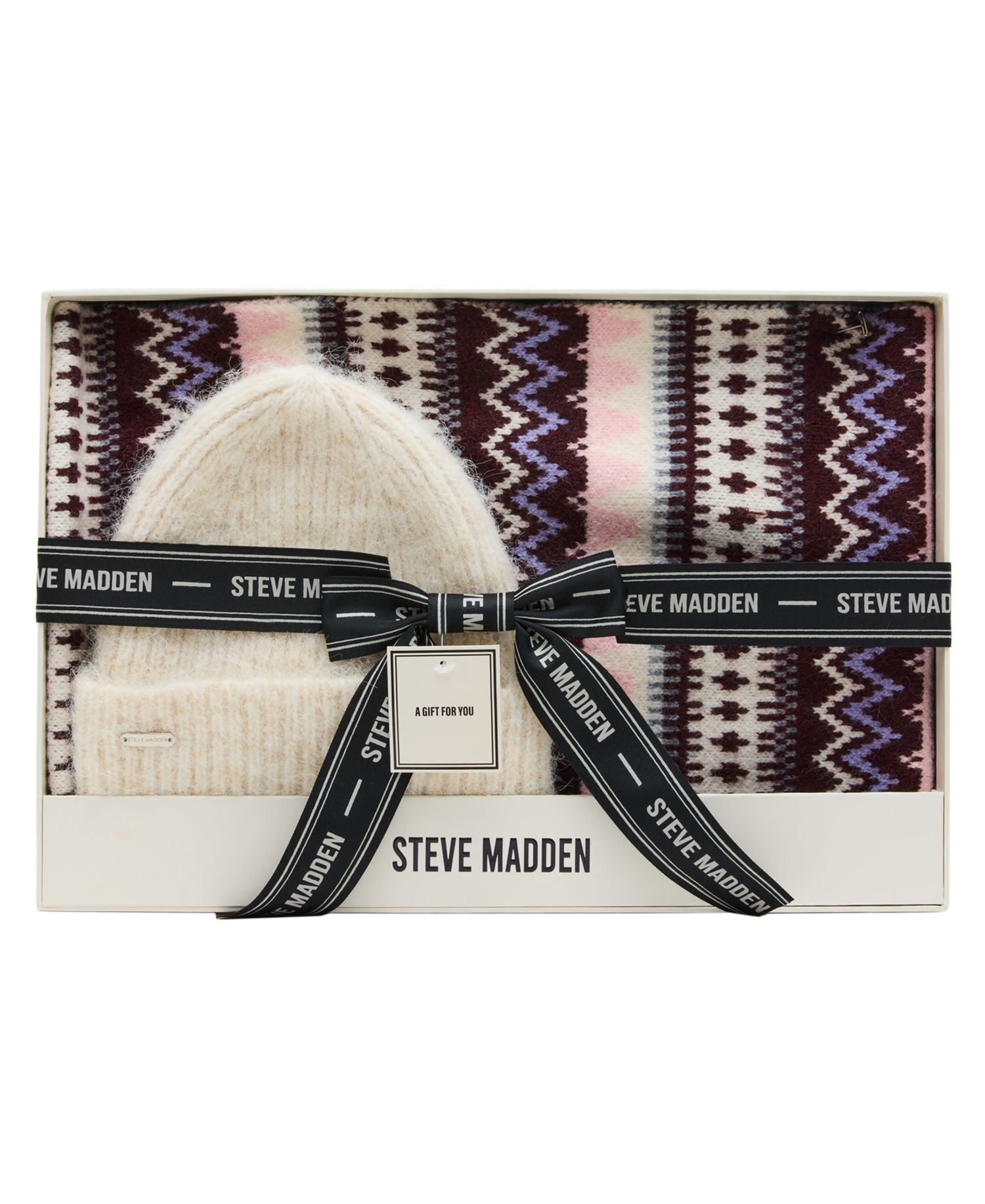 Women's Fair Isle Beanie and Scarf Set