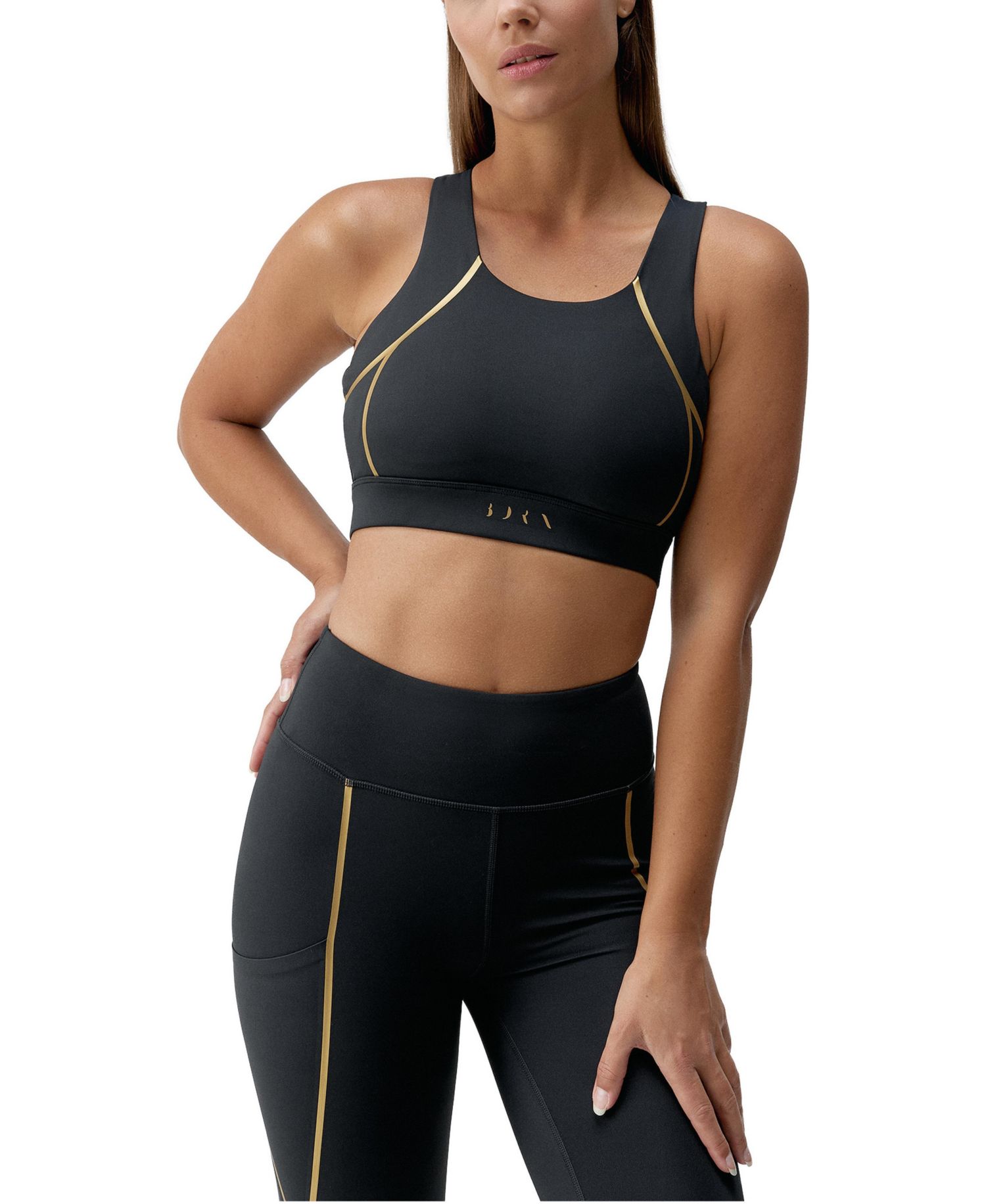 Women's Gold Medium Support Performance Sport Top