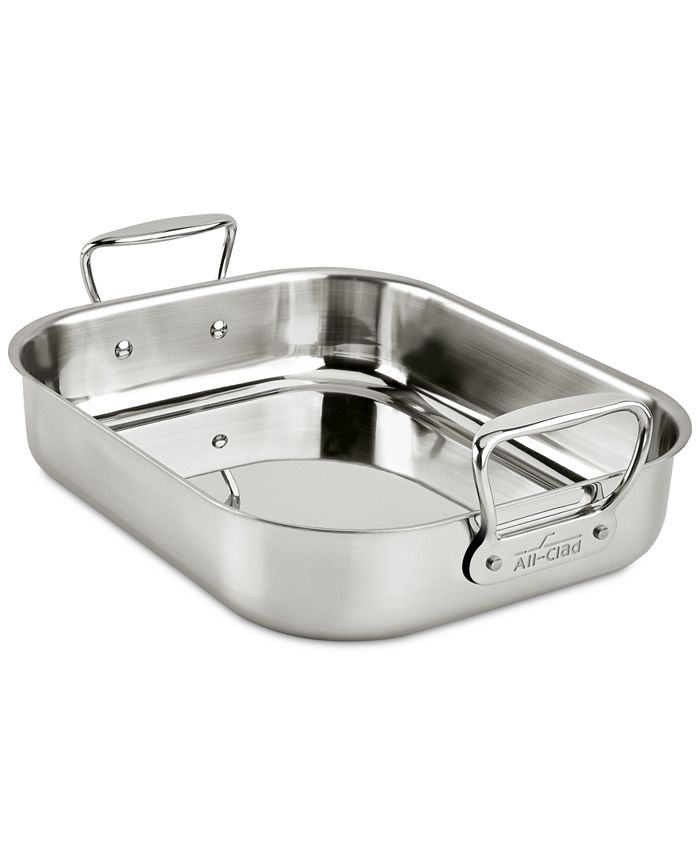 AllClad 11" x 14" Stainless Steel Roaster & Rack Macy's