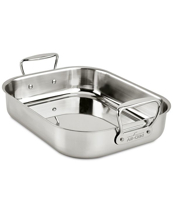 AllClad 11" x 14" Stainless Steel Roaster & Rack & Reviews Cookware