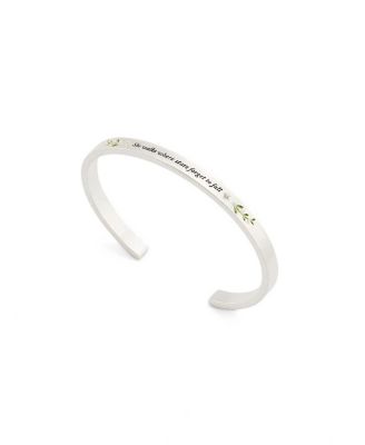 Niva Mistletoe Pearl Bangle in Silver