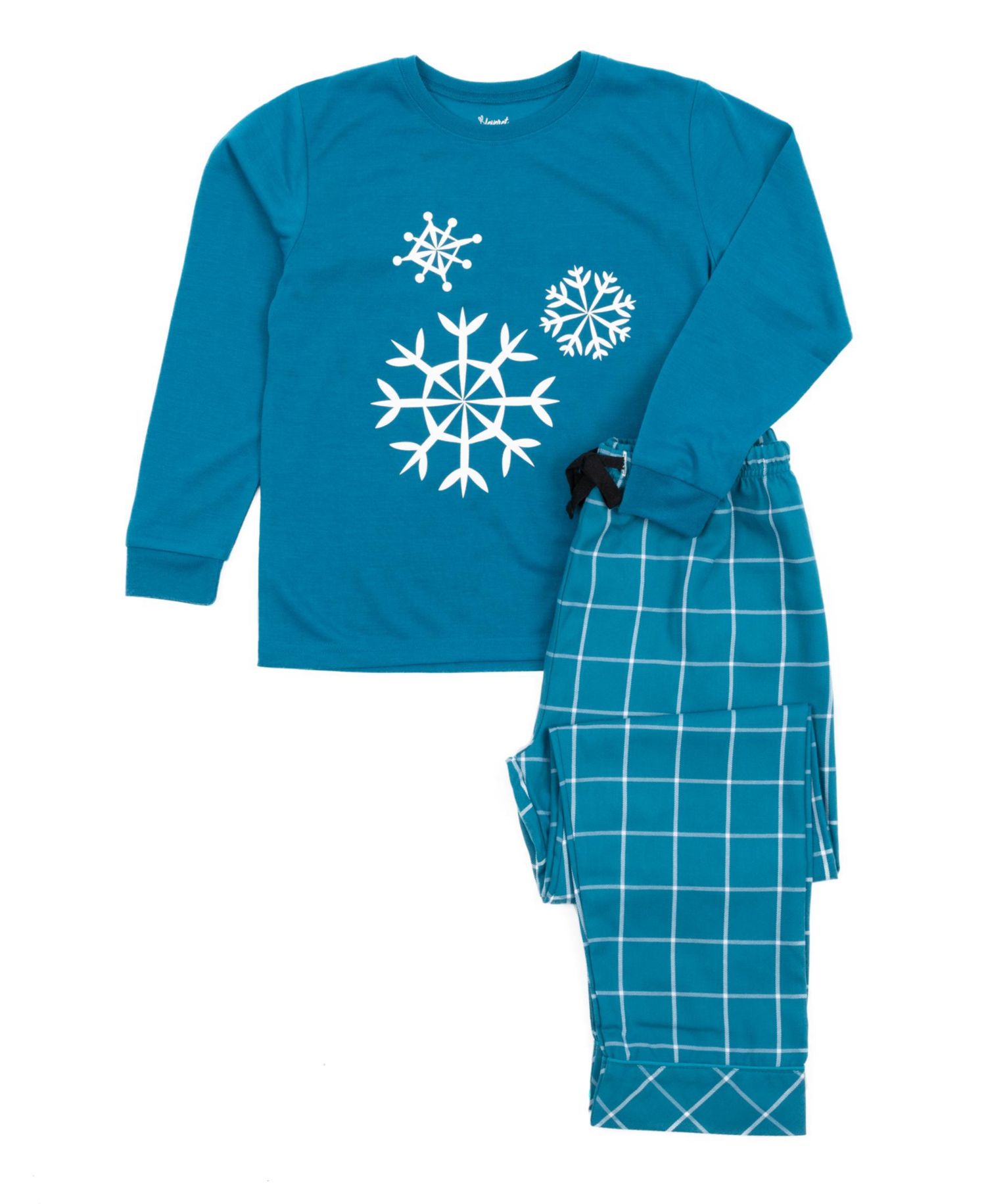 Boys' and Girls' Long-Sleeve Flannel Holiday Top and Pants, 2-Piece Set