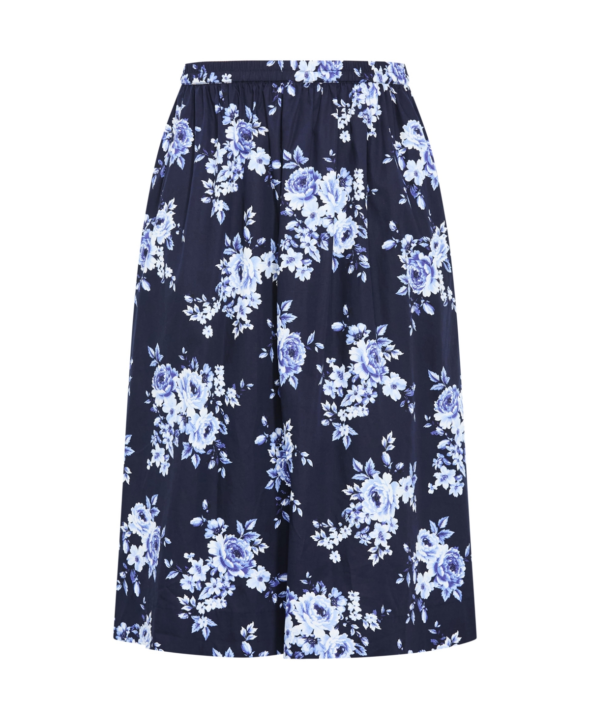 City Chic Plus Vacay Floral-Print Midi A-Line Skirt