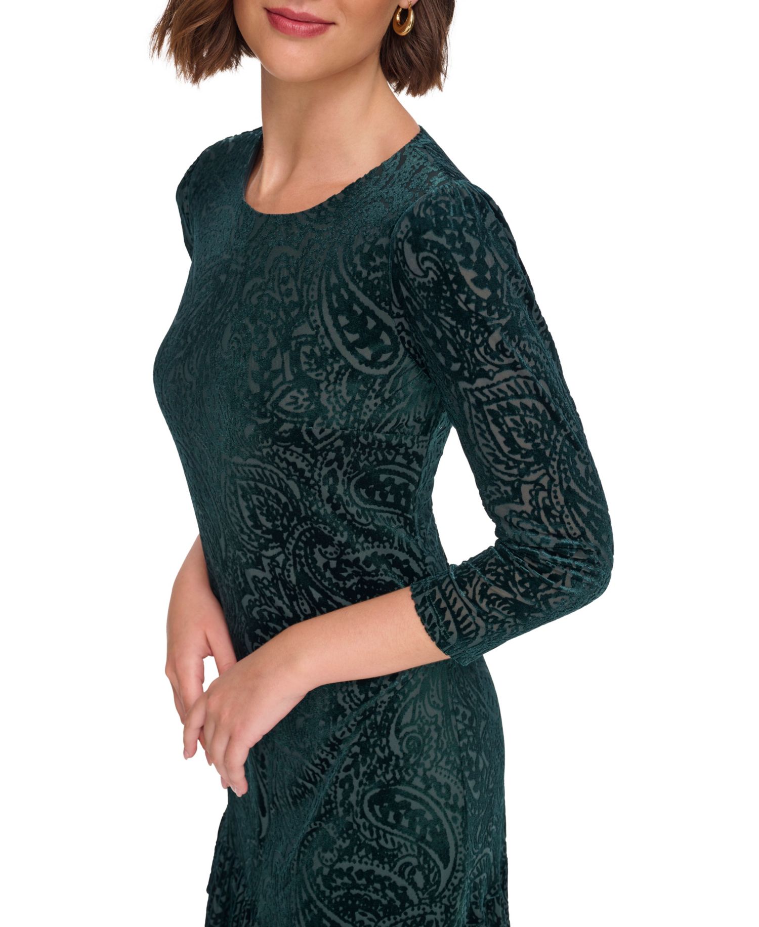 Petite Long-Sleeve Jersey Shift Dress
