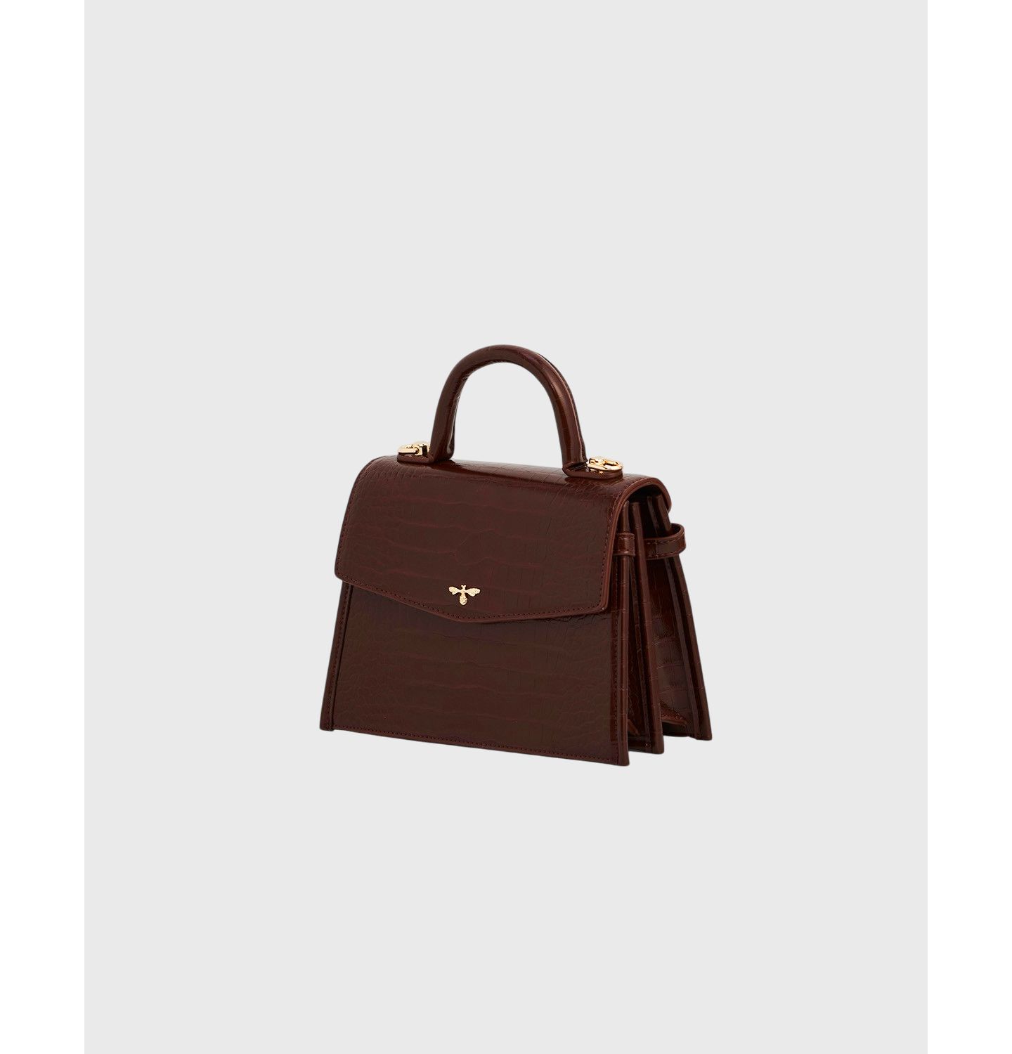 Женская сумка Fable England Eliza Small Top Handle, цвет: Бордовый — фото 9