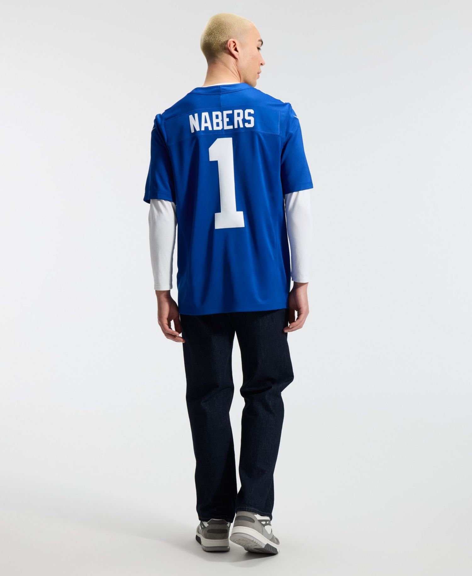 Men's Malik Nabers Royal New York Giants Vapor F.U.S.E. Stitched Limited Jersey