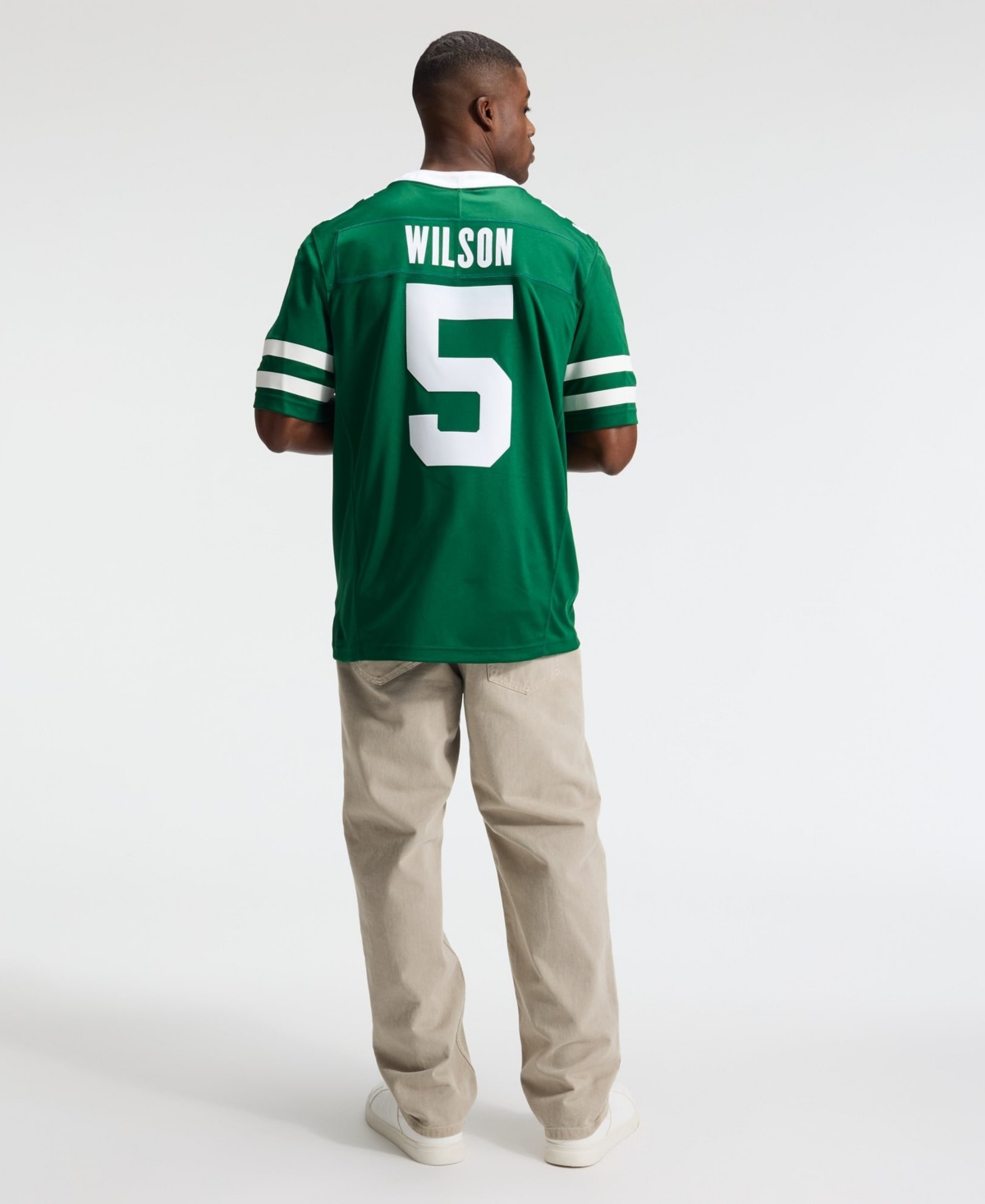 Nike Men's Garrett Wilson Green New York Jets Vapor F.u.s.e. Stitched Limited Jersey